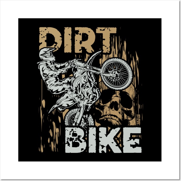 Dirtbike Skull Rider Wall Art by OffRoadStyles